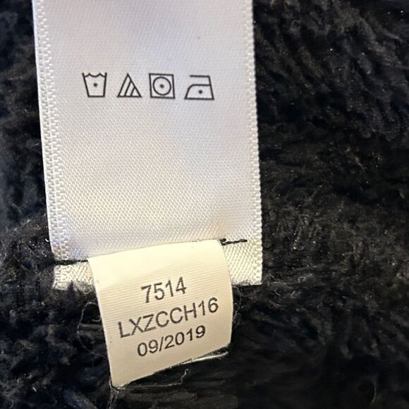 Aero Women's Black Fleece Quarter Zip Long Sleeve Crop Top Size Small - Picture 4 of 9